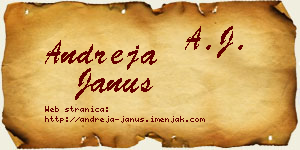 Andreja Janus vizit kartica